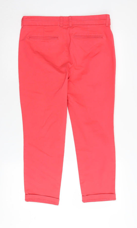 Gap Women's Red Slim Khakis Trousers, Size 12