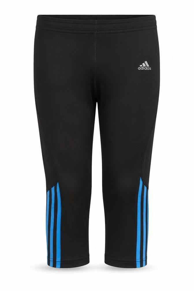 Adidas Unisex Kids Black Cropped Leggings M