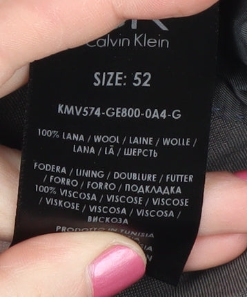 Calvin Klein Men's Grey Wool Blazer - Size 52