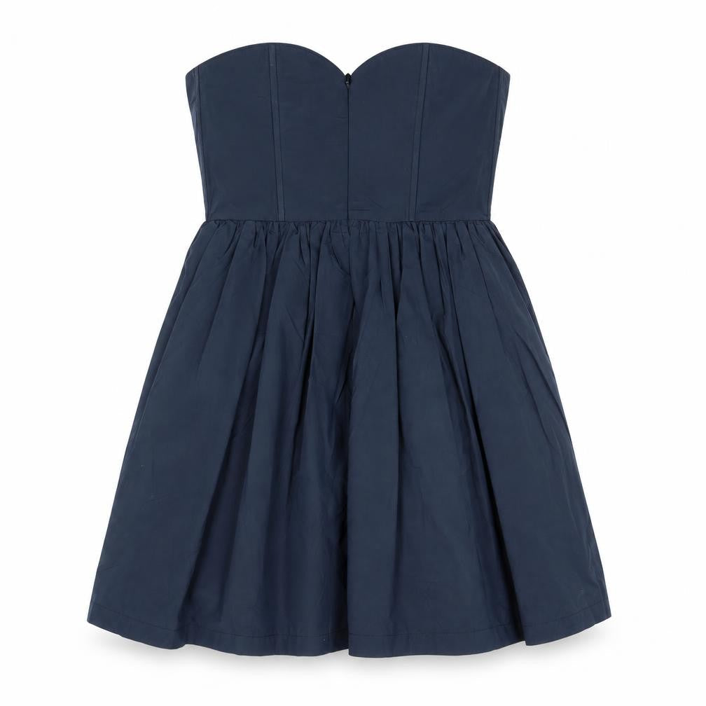 Jack Wills Women's Blue A-Line Strapless Dress Size 10