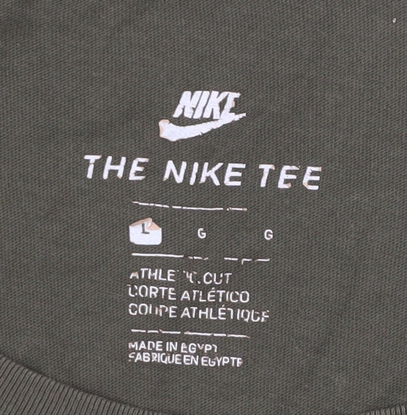 Nike Men's Green Athletic Crew Neck T-Shirt L