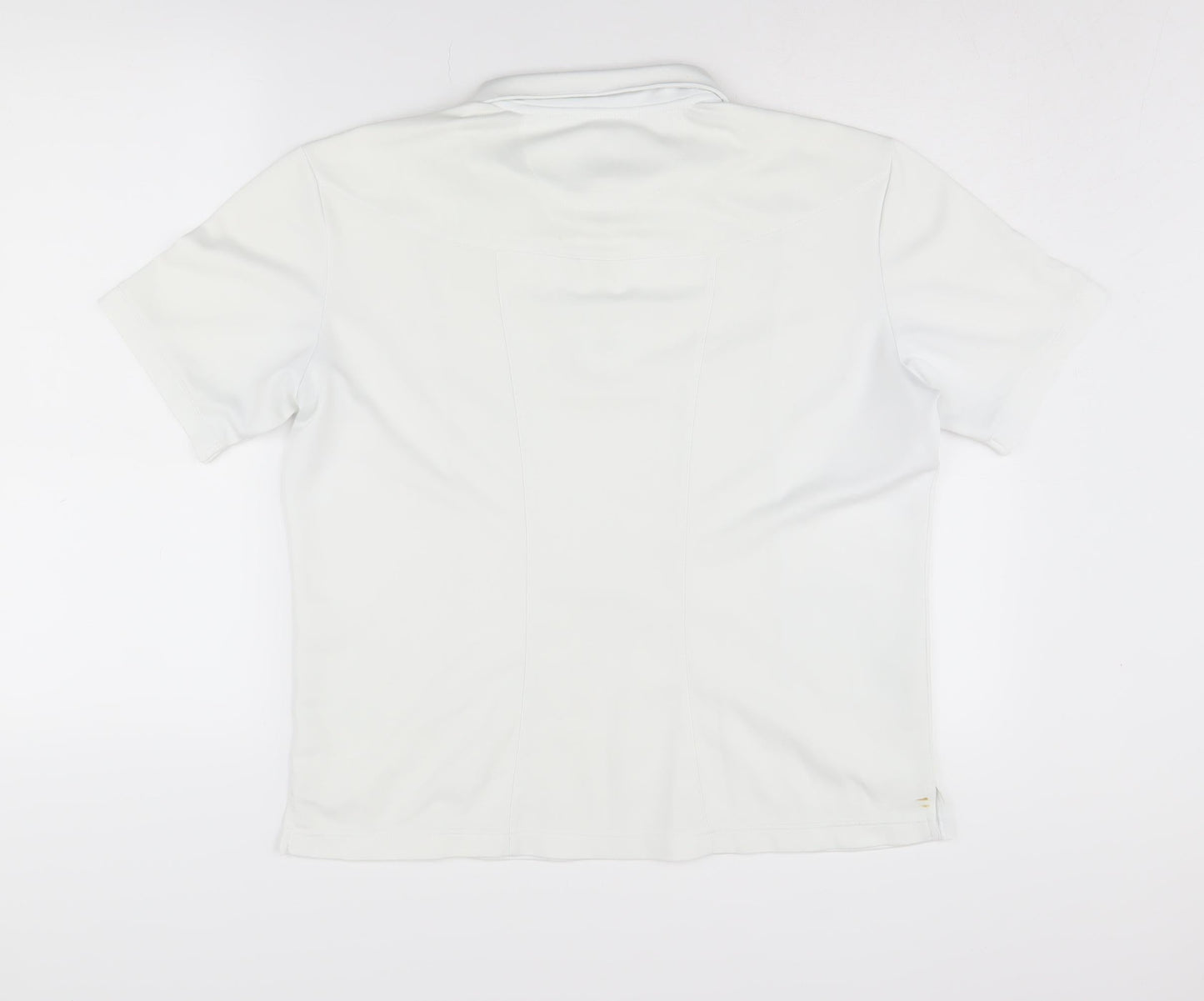 Emsmorn Women's White Polo Top Size 16 Regular Fit