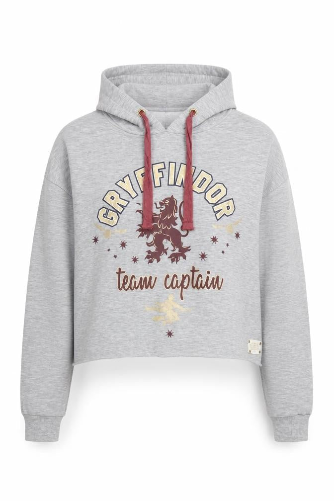 Womens UK L Regular Harry Potter Grey Pullover Hoodie