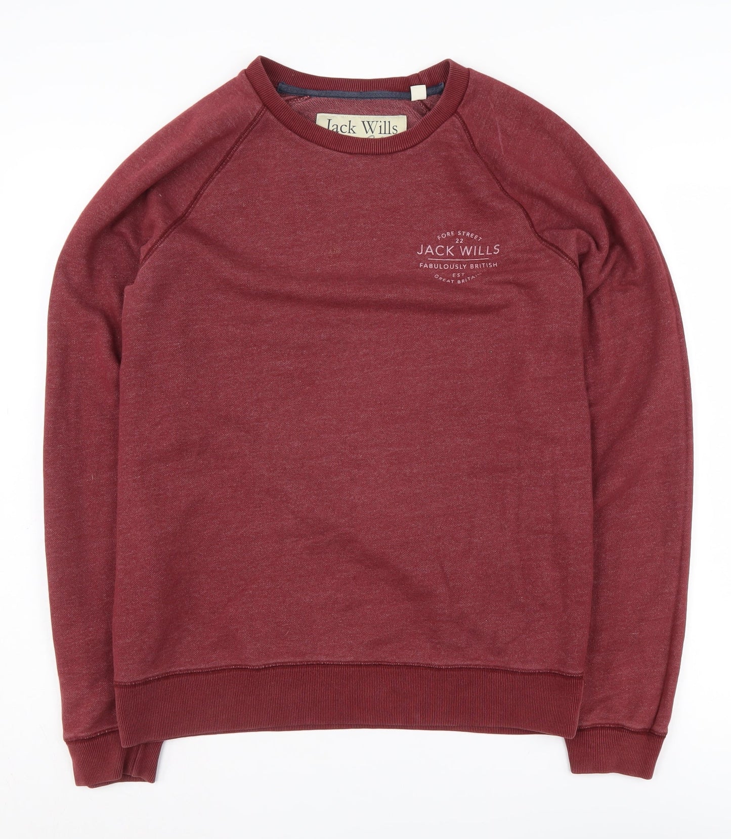 Jack Wills Men's Red Pullover Sweatshirt, Size M