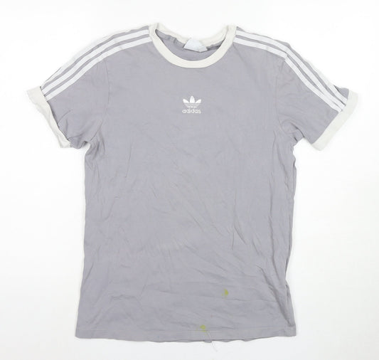 Adidas Women's Grey T-Shirt Size 8 Regular Fit
