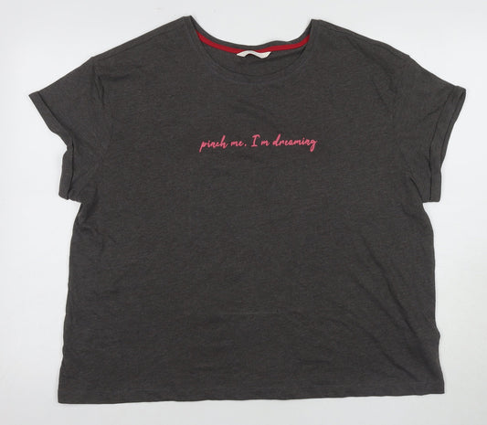 Marks & Spencer Women's Grey XL Nightshirt Embroidered