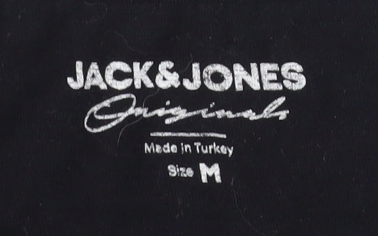 Jack & Jones Men's Black Retro Graphic T-Shirt, Size M