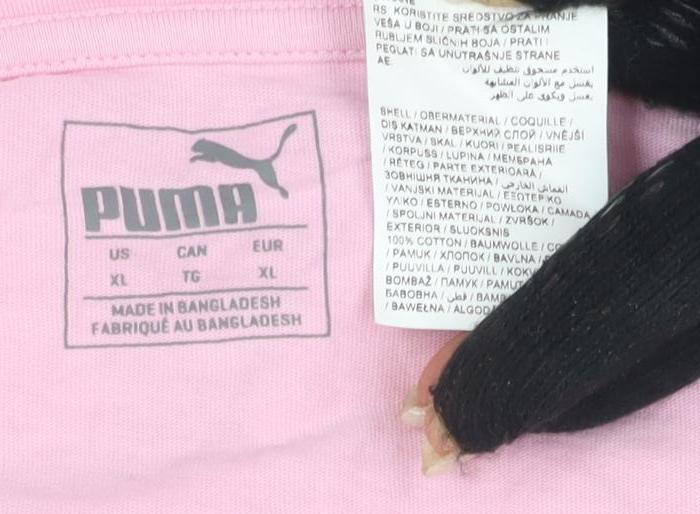 Puma Women's Pink T-Shirt, Size 14, Casual Short Sleeve