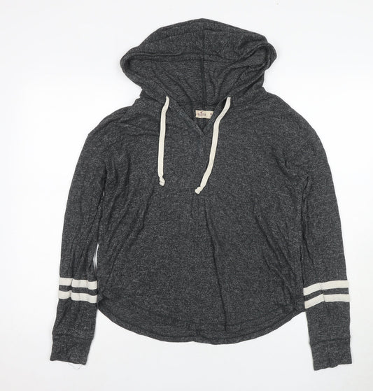 Hollister Women's Grey Pullover Hoodie Medium
