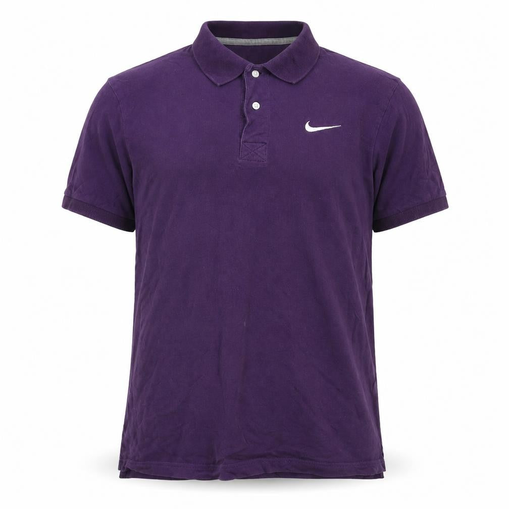 Nike Men's Purple Short Sleeve Polo Shirt - Size M