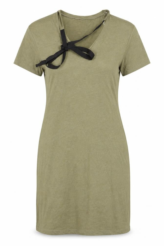 New Look Women's Green T-Shirt Dress, Size 8, Casual Elegance