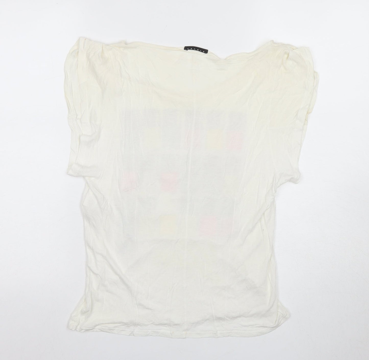 Sisley Ivory Womens M Art Graphic T-Shirt