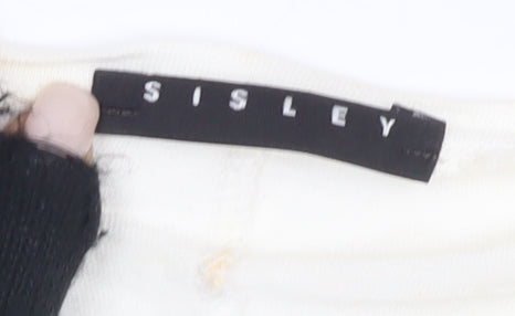 Sisley Ivory Womens M Art Graphic T-Shirt