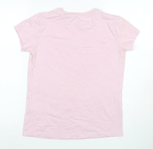 Asics Women's Pink Crew Neck T-Shirt - Size S