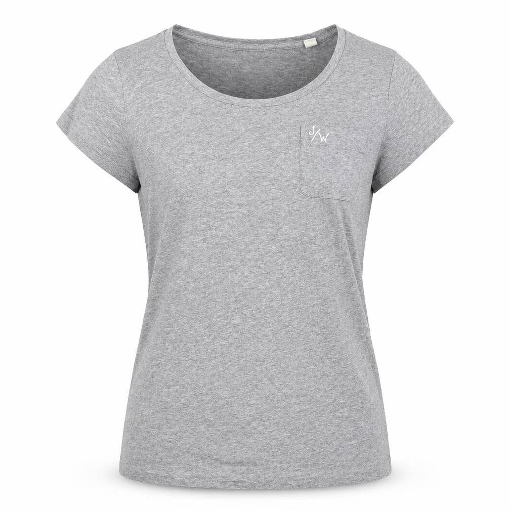Womens UK Size 2 Jack Wills Grey 100% Cotton T-Shirt