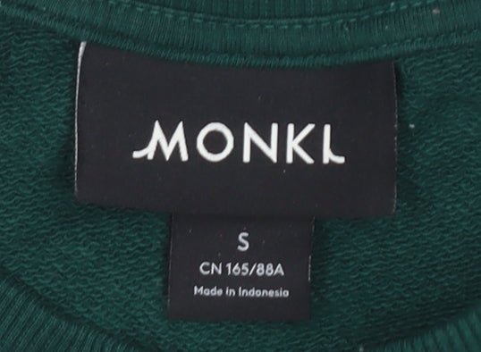 Monki Women's Green Pullover Sweatshirt, Size S, Casual