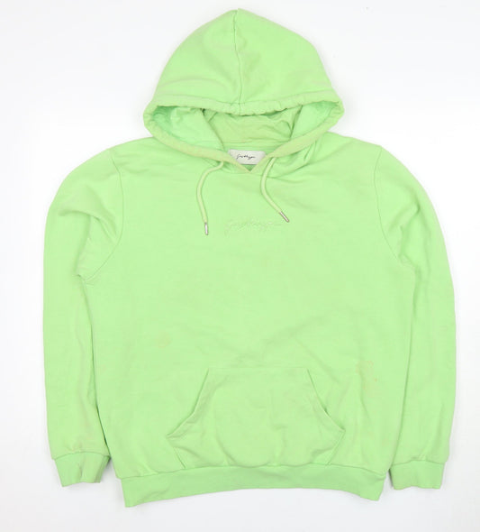Hype Green Pullover Hoodie, Unisex, Size 14, Logo Accent