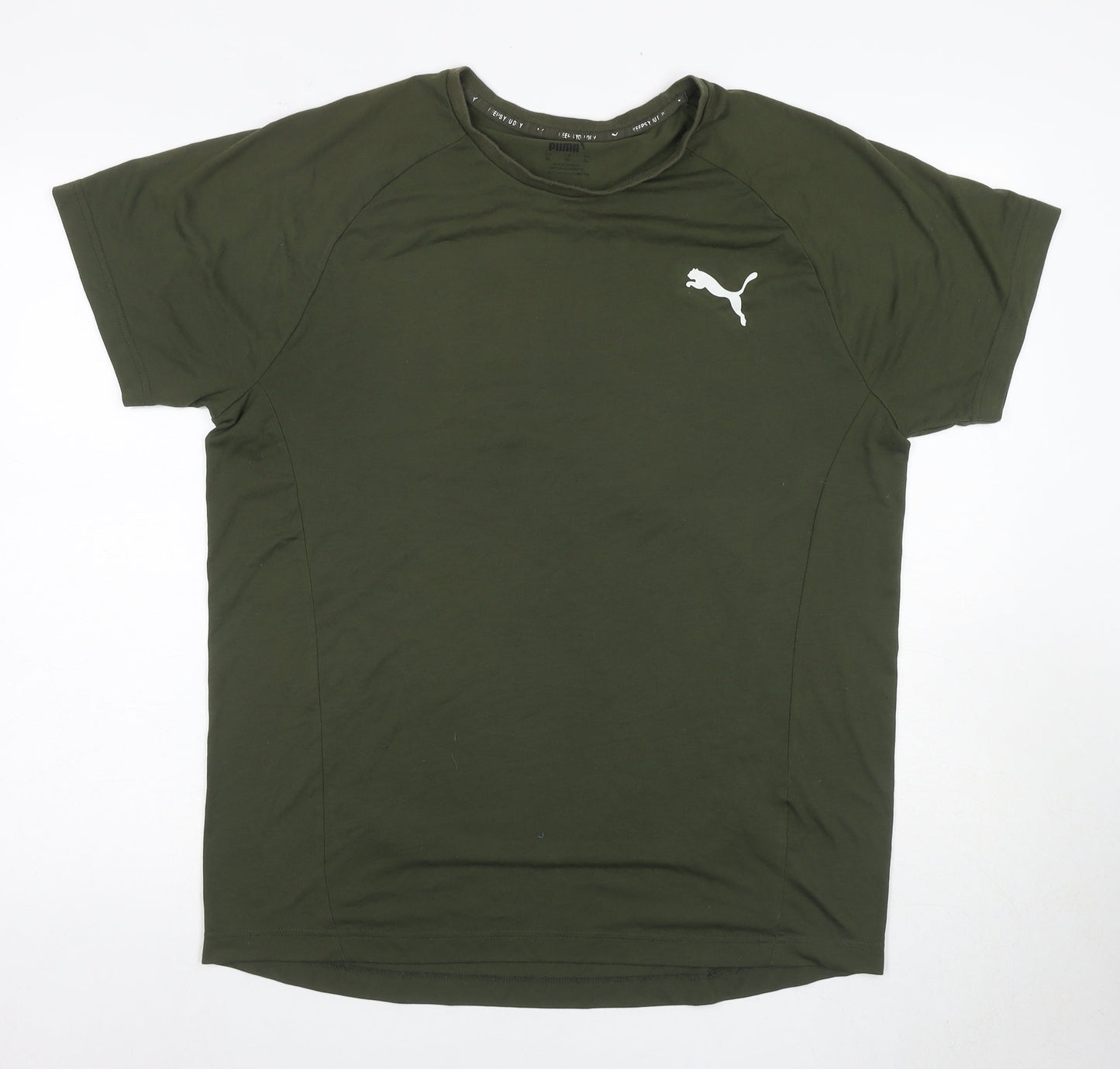 Puma Men's Green XL T-Shirt with Logo Accent