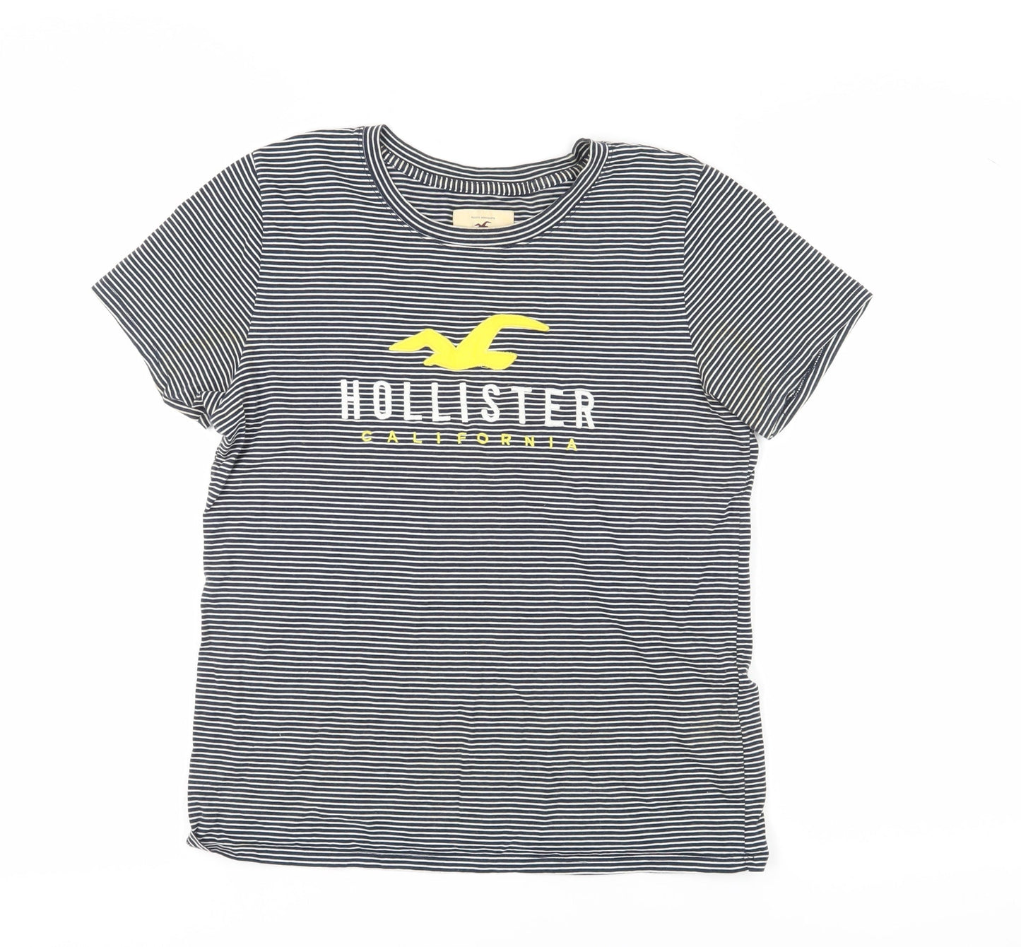 Hollister Women’s Multicoloured Striped T-Shirt M