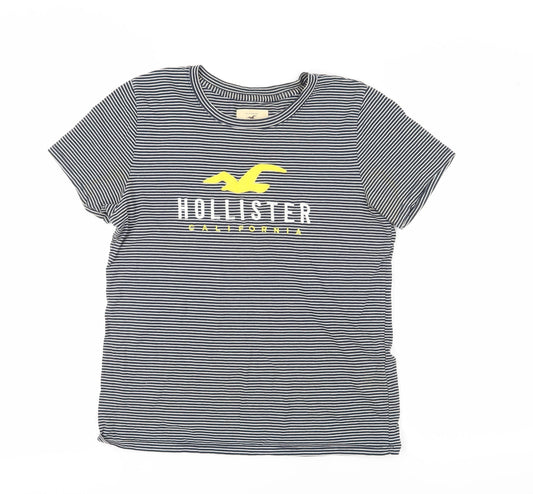 Hollister Women’s Multicoloured Striped T-Shirt M