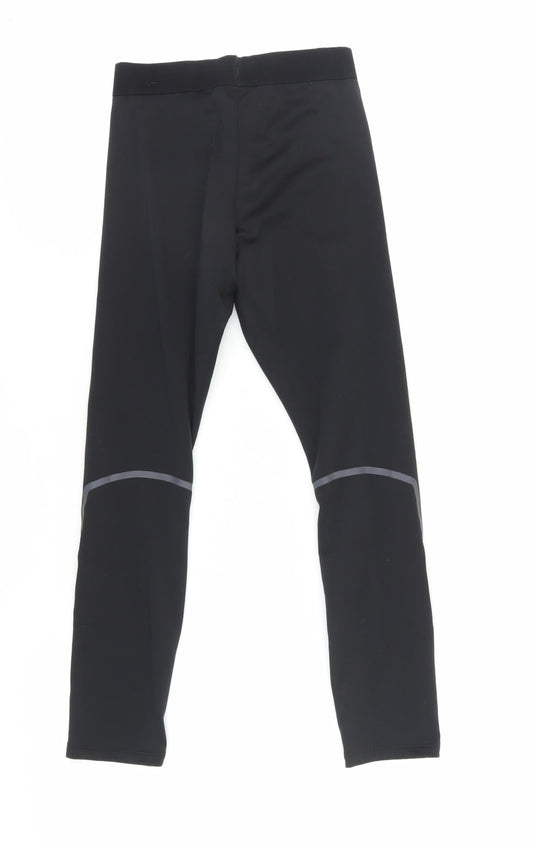 Decathlon Black Girls Ankle Leggings 12 Years