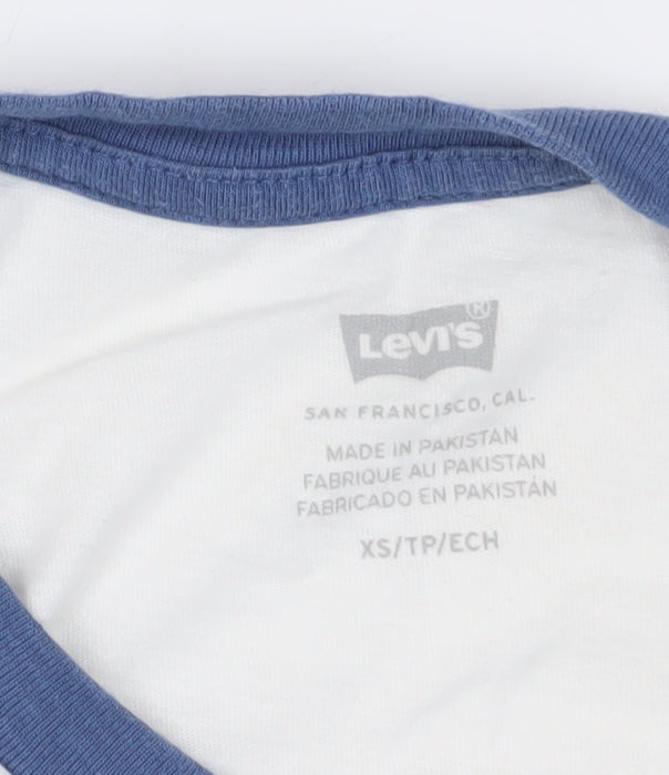 Levi's Ringer T-Shirt White XS Unisex Retro Style