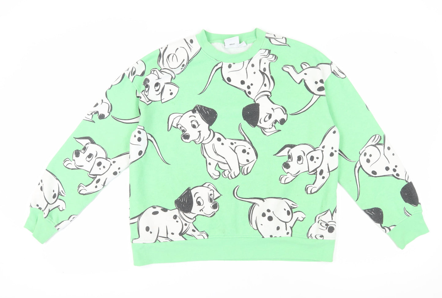 Disney Women's Green 101 Dalmatians Pullover Sweatshirt Size 12