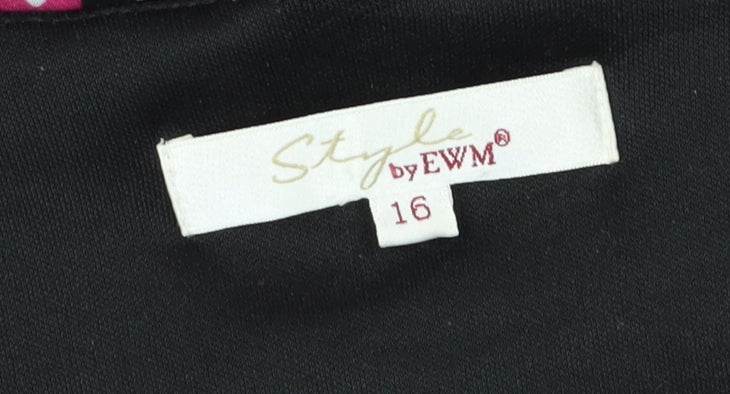 Style by EWM Women's Multicoloured Cowl Neck Blouse, Size 16