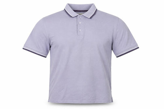 EWM Men's Blue Polo Shirt - Size L, Short Sleeve, Casual