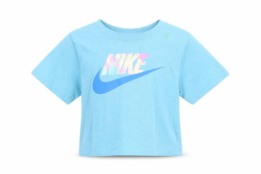 Nike Girls Blue Graphic T-Shirt - 4 Years