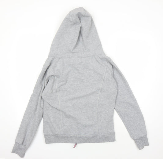 Lotus Spirit Women's Grey Hoodie, M, Full Zip, All Seasons