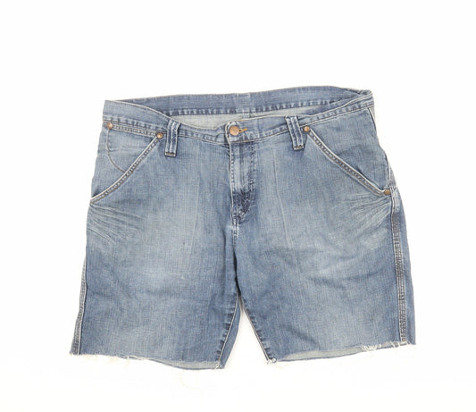 Wrangler Men's Blue Denim Chino Shorts - Size 36, Regular Fit
