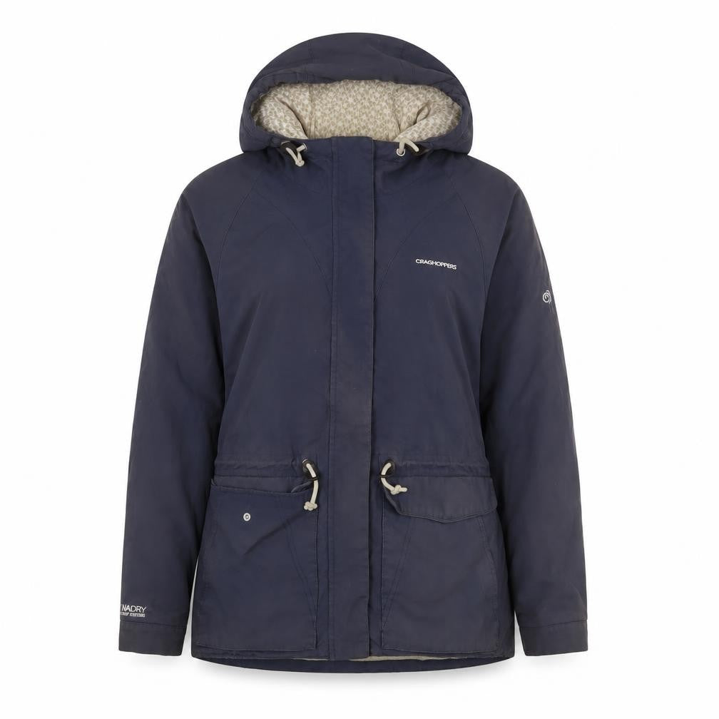 Womens UK Size 12 Regular Craghoppers Blue Cotton Blend Jacket