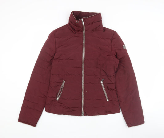 Armani Jeans Womens Red Puffer Jacket Size 14