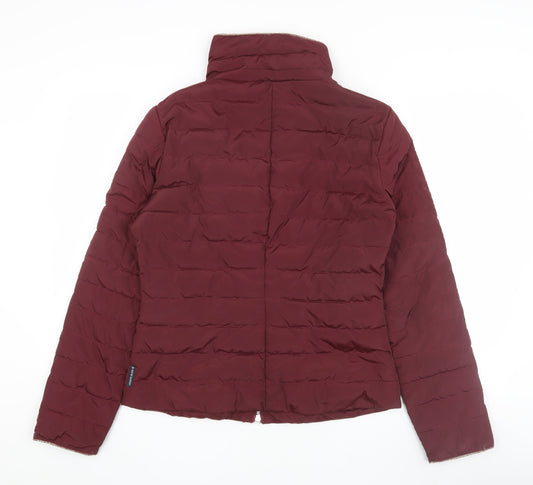 Armani Jeans Womens Red Puffer Jacket Size 14