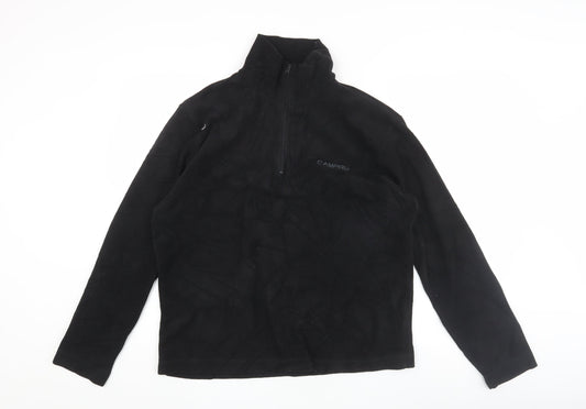Campri Men's Black Fleece Pullover Sweatshirt - S