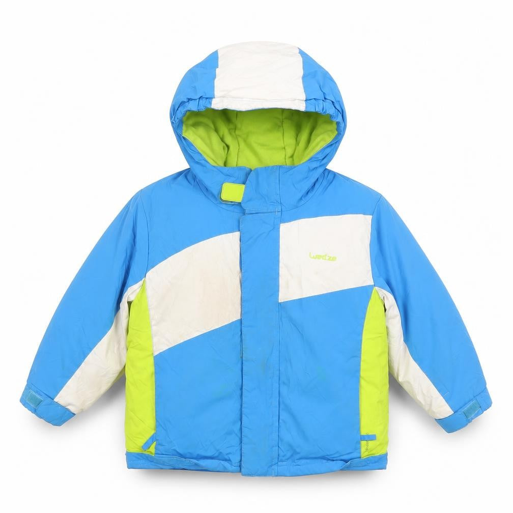 Wedze Boys Blue Puffer Jacket 2-3 Years Hooded Insulated