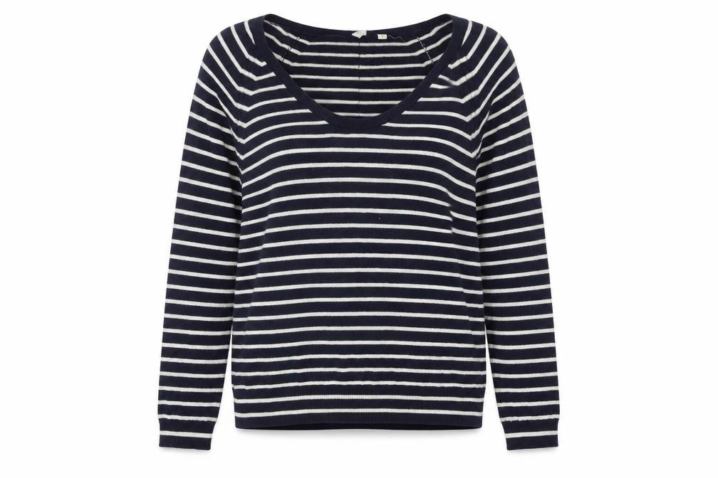 Gap Women's Blue Striped Pullover Jumper M