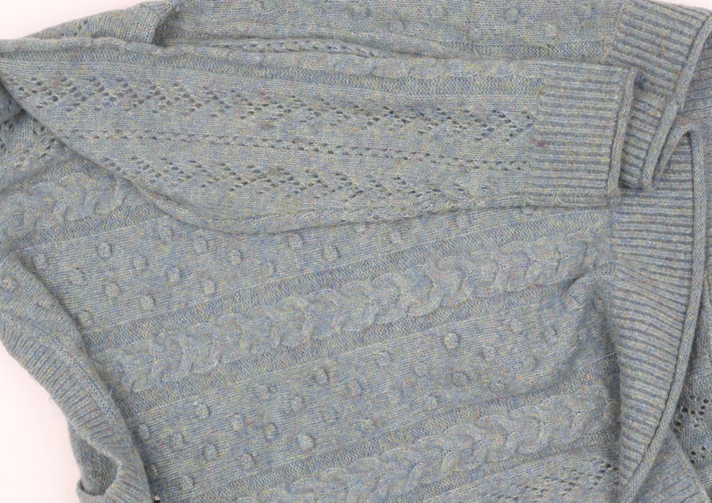 FatFace Women's Blue Cable-Knit Jumper, Size 8