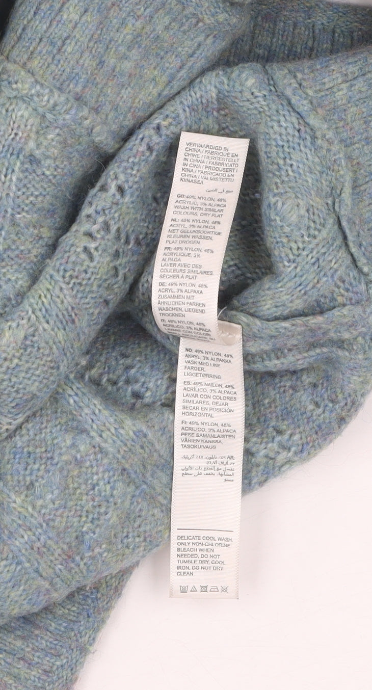 FatFace Women's Blue Cable-Knit Jumper, Size 8