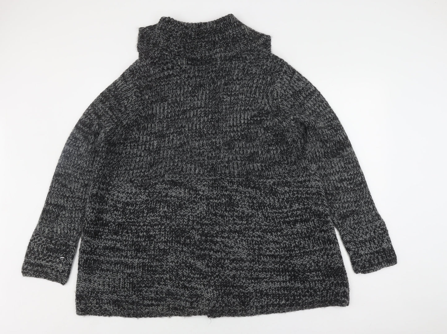 Bm Casual Women's Grey Cardigan XL Mock Neck