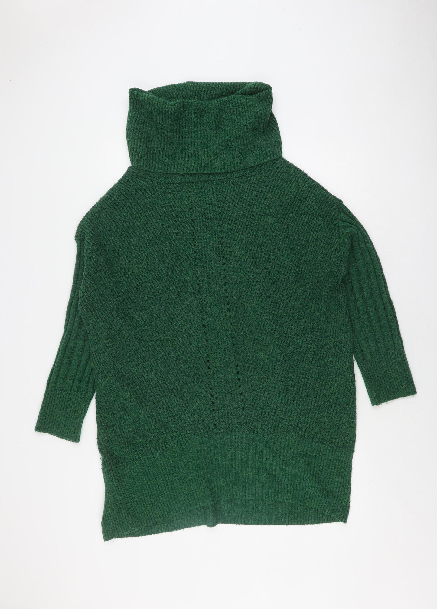 Red Herring Women's Green Roll Neck Jumper Size M