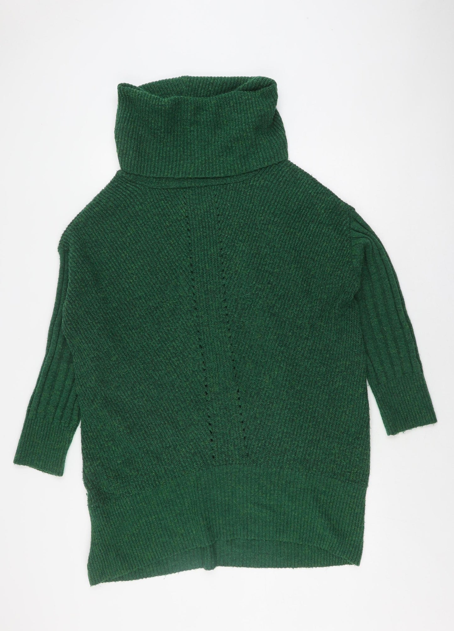 Red Herring Women's Green Roll Neck Jumper Size M