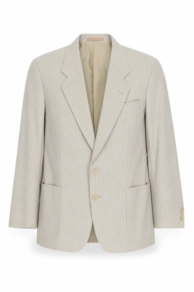 Gurteen Men's Beige Striped Blazer, 42R, Regular Fit