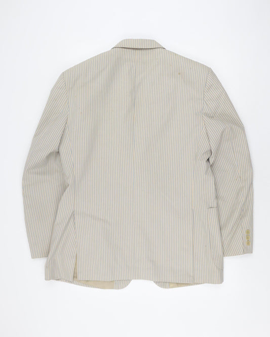 Gurteen Men's Beige Striped Blazer, 42R, Regular Fit