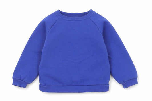Adidas Unisex Baby Blue Pullover Jumper 12-18 Months