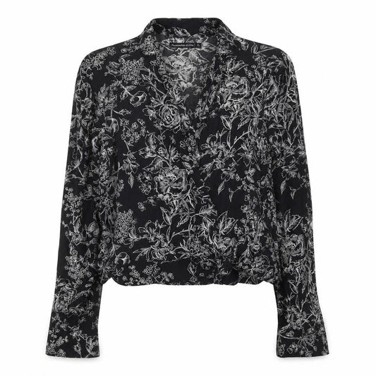 Womens UK Size S Abercrombie & Fitch Black Rayon Blouse