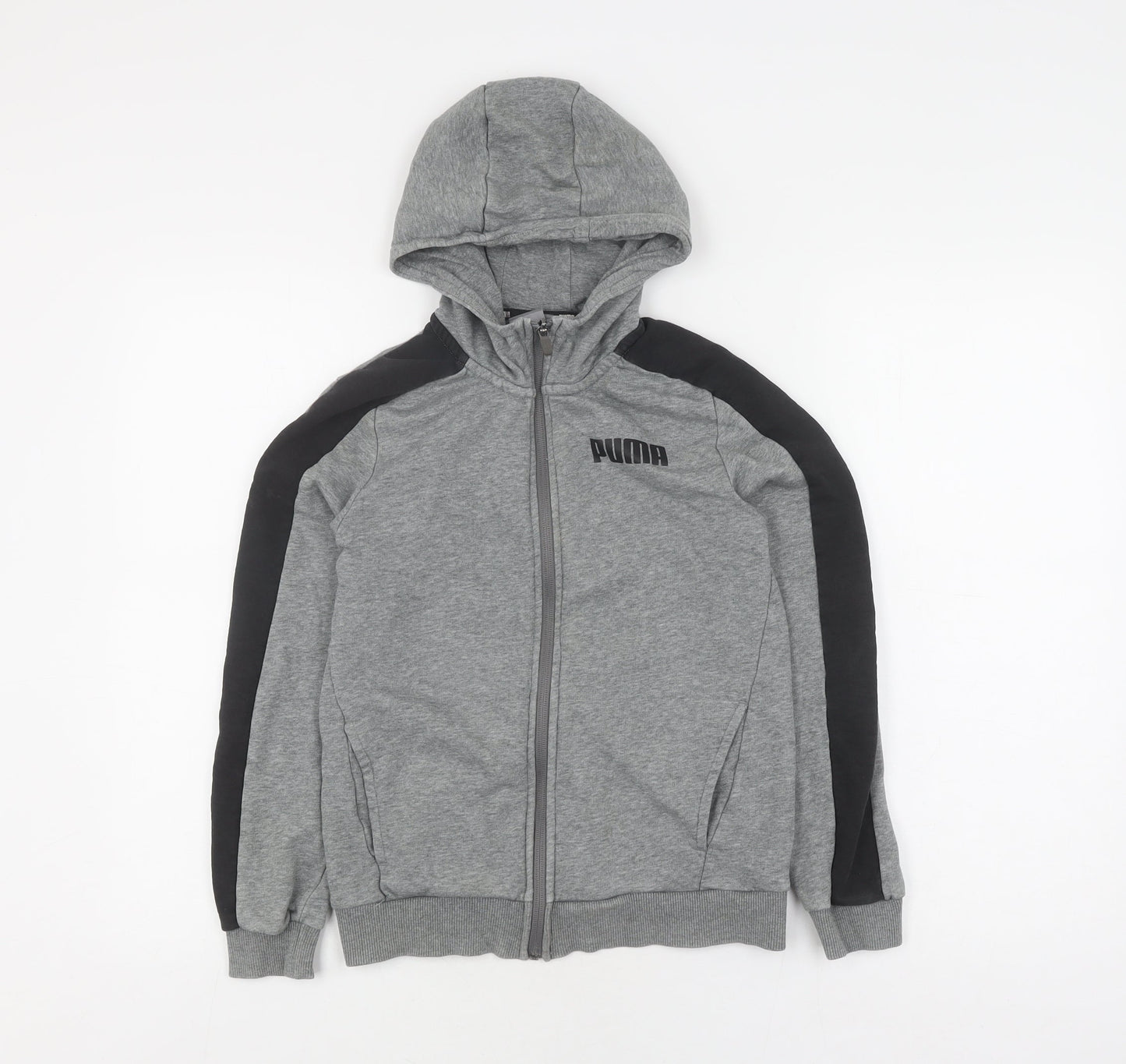 Puma Boys Grey Full Zip Hoodie 11-12 Years