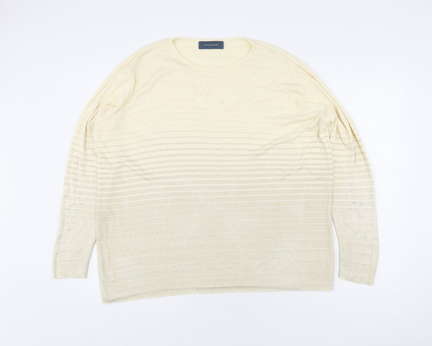 Debenhams Women's Beige Pullover Jumper Size 14