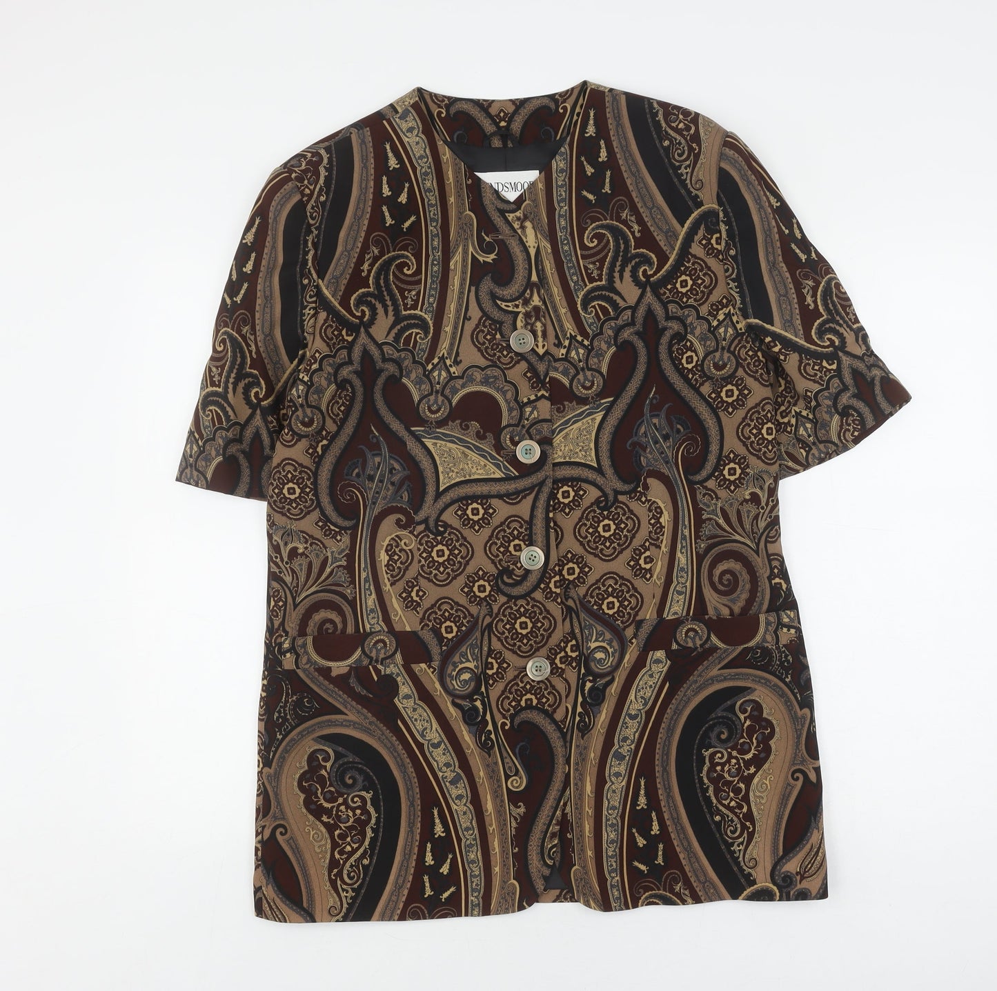 Windsmoor Women's Brown Paisley Button-Up Shirt